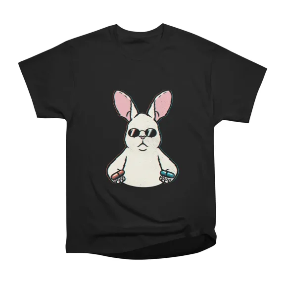 Follow The White Rabbit by Tobe Fonseca T-Shirt Tee Gift For Him Merch For Her Apparel For