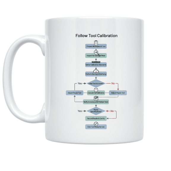 Follow Tool Calibration Process - Industrial Worker - 11 oz Ceramic Coffee Mug