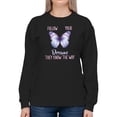 thumbnail image 1 of Follow Your Dreams Butterfly Sweatshirt Women -Smartprints Designs, Female XX-Large, 1 of 4