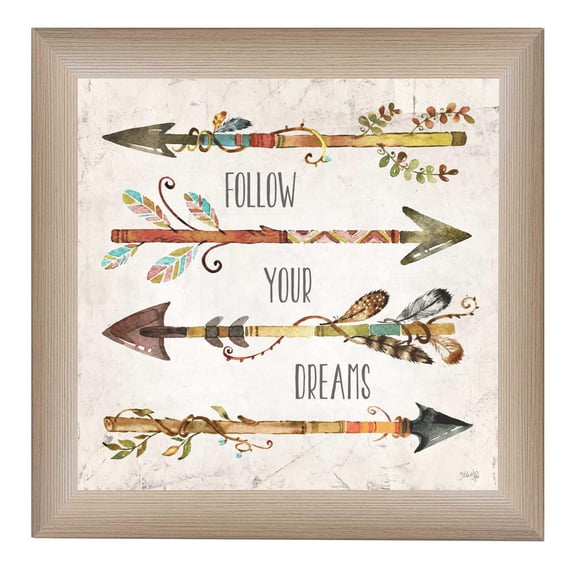 TrendyDecor4U Follow Your Dreams By Marla Rae Printed Wall Art MA2084-636ML