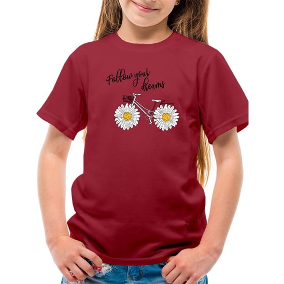 Follow Your Dreams Daisies  T-Shirt Juniors -Image by Shutterstock,  Small