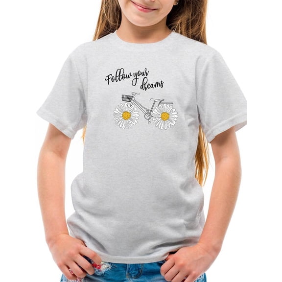 Follow Your Dreams Daisies  T-Shirt Juniors -Image by Shutterstock,  x-Large