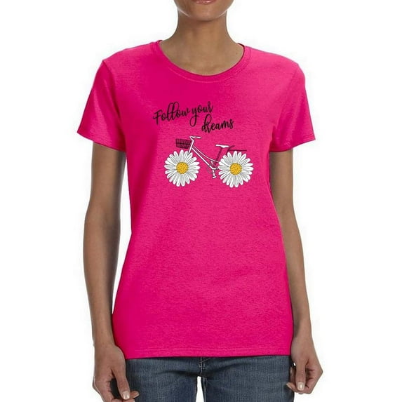 Follow Your Dreams Daisies T-Shirt Women -Image by Shutterstock, Female 4X-Large
