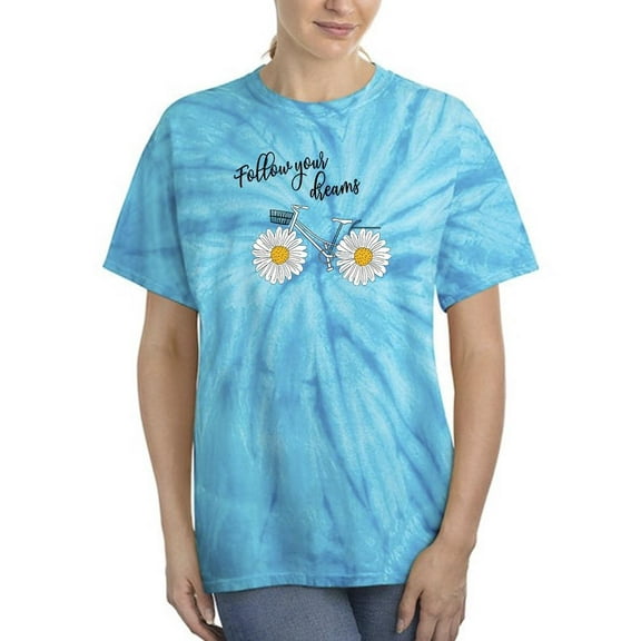 Follow Your Dreams Daisies Tie Dye Cyclone Women -Image by Shutterstock, Female XX-Large