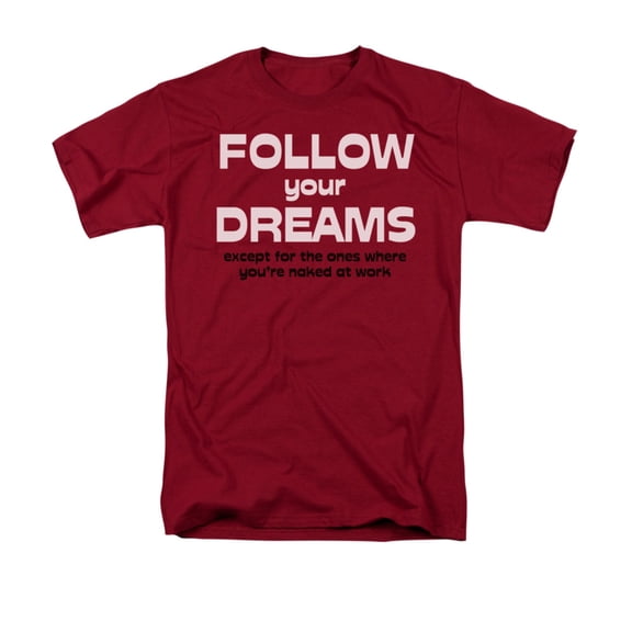 Follow Your Dreams Except For The Ones Where You're Naked At Work Adult T-Shirt