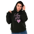 thumbnail image 1 of Follow Your Heart Cute Valentines Day Hoodie Sweatshirt Women Brisco Brands S, 1 of 6