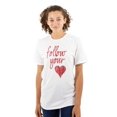 thumbnail image 1 of Follow Your Heart Cute Valentines Day Women's Graphic T Shirt Tees Brisco Brands X, 1 of 5