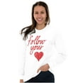 thumbnail image 1 of Follow Your Heart Cute Valentines Day Women's Long Sleeve T Shirt Brisco Brands L, 1 of 6