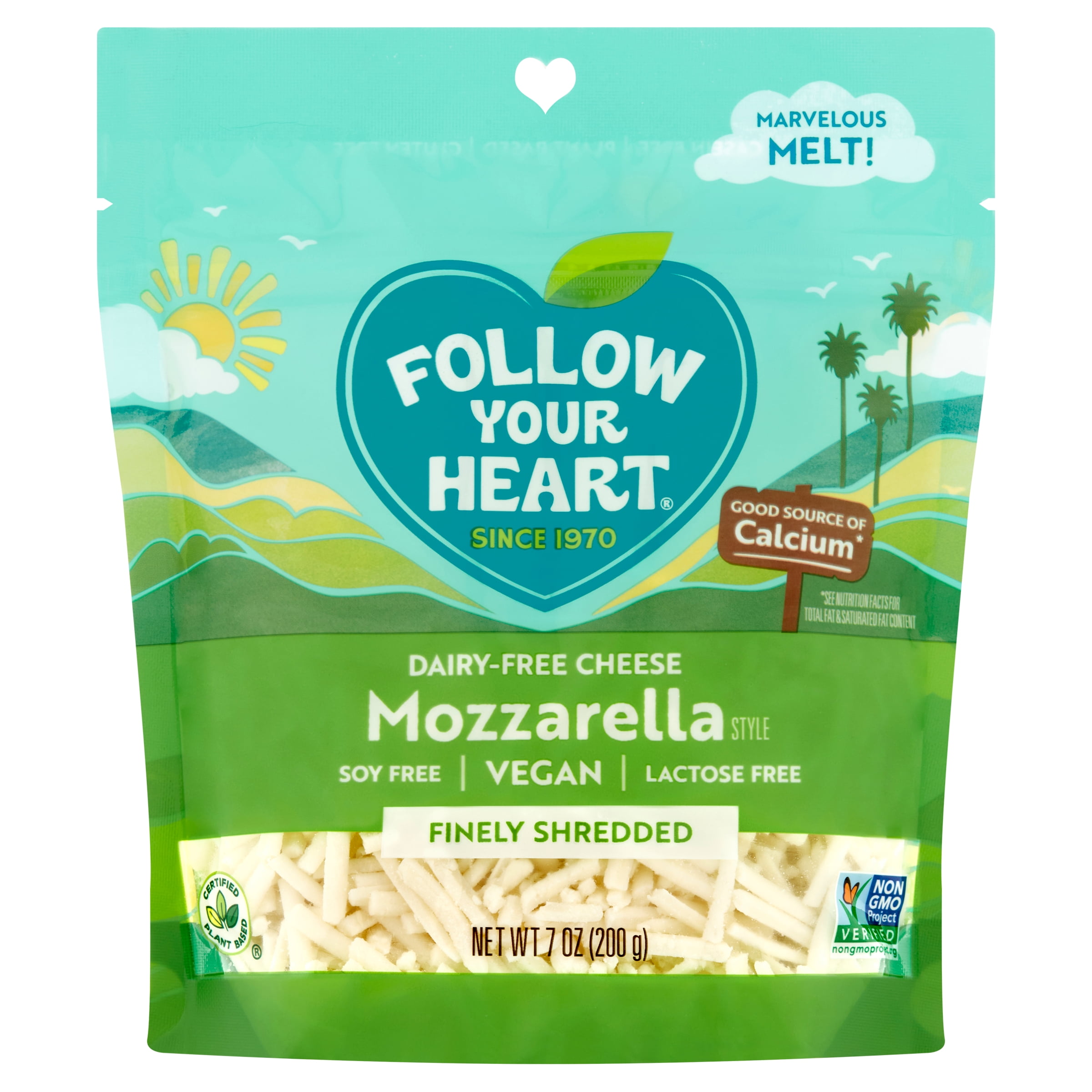 Follow Your Heart DairyFree Refrigerated Mozzarella Shreds, 7 oz