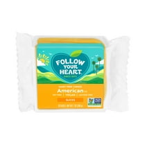 Follow Your Heart Gluten Free, Vegan, American Style Dairy Free Cheese Slices, 10 Ct, 7 oz Pack