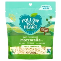 Follow Your Heart Gluten Free, Vegan, Shredded Mozzarella Style Dairy Free Cheese, 7 oz Bag