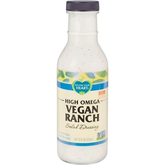 Follow Your Heart High Omega Vegan Ranch Salad Dressing, 12 Ounce -- 6 per case.
