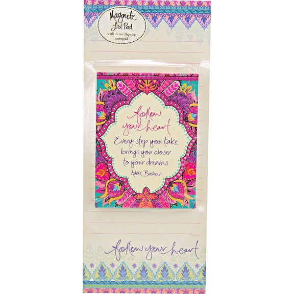 Pavilion Gift Company - Follow Your Heart - Magnetic List Pad Set
