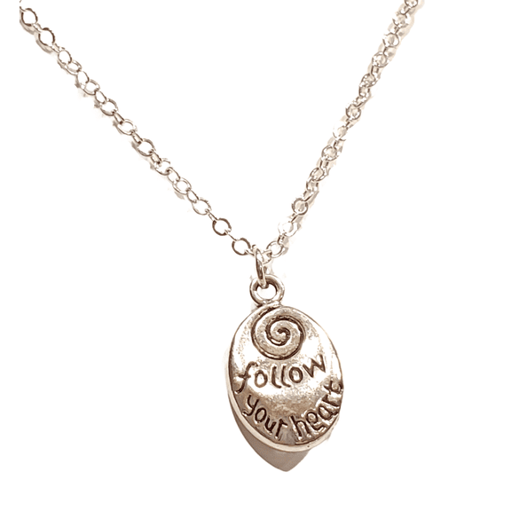 Follow Your Heart Necklace with Adjustable Chain Perfect for Layering