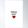 thumbnail image 1 of Follow Your Heart Poster Wall Art, Modern Wall Decor For Living Room Bedroom, 24x36 UNFRAMED, 1 of 3