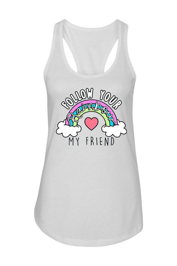 Follow Your Rainbow Design Tank Women -Image by Shutterstock, Female Medium