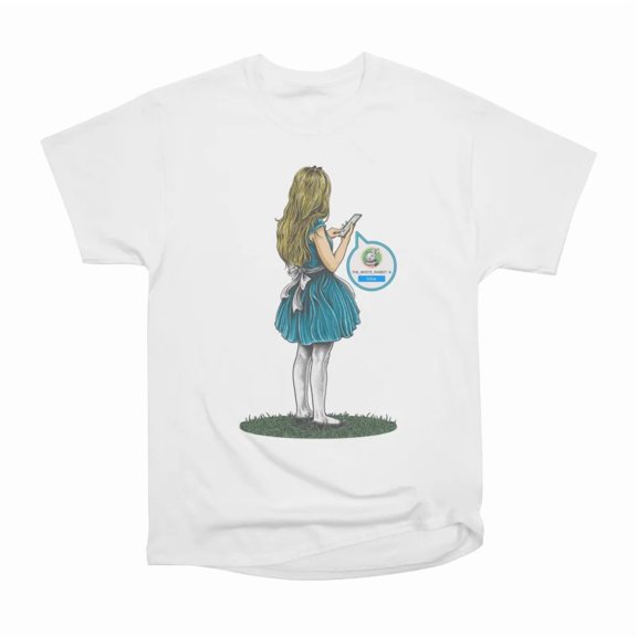 Follow the White Rabbit T-Shirt Tee Gift For Him Merch For Her Apparel For Friend