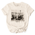 thumbnail image 1 of Follow the Word Not the Herd Highland Cow T-Shirt, Isaiah 8:11-13 Bible Verse Christian Tee, 1 of 8