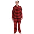 thumbnail image 1 of #FollowMe Mens Plaid Flannel Pajama Set  Stylish & Cozy Winter Sleepwear (Black Red Buffalo Plaid, Medium), 1 of 4
