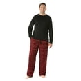 thumbnail image 1 of #FollowMe Pajama Pants Set for Men Sleepwear PJs (Black & Red, XX-Large), 1 of 3