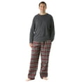 thumbnail image 1 of #FollowMe Pajama Pants Set for Men Sleepwear PJs (Grey & Red, XXX-Large), 1 of 3