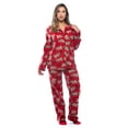 thumbnail image 1 of #FollowMe Printed Microfleece Button-Front PJ Pant Set with Socks  Soft & Stylish Sleepwear (Red - Bite Me Gingergirl, 2X), 1 of 4