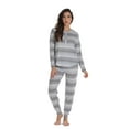 thumbnail image 1 of #FollowMe Womens Hacci Pajama Pant Set  Warm, Comfy Sleepwear (Black - Aztec Print, Medium), 1 of 3