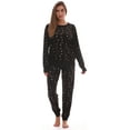 thumbnail image 1 of #FollowMe Womens Ultra-Soft Velour Jogger Pajama Set  Relaxing & Stylish Sleepwear (Black - Stars, 1X), 1 of 4