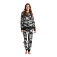 thumbnail image 1 of #FollowMe Womens Ultra-Soft Velour Jogger Pajama Set  Relaxing & Stylish Sleepwear (Camouflage Black, Medium), 1 of 3