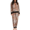 thumbnail image 1 of #FollowMe Womens Ultra-Soft Velour Jogger Pajama Set  Relaxing & Stylish Sleepwear (Leopard Print, Large), 1 of 1