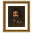 thumbnail image 1 of Follower Of Simon Vouet 15x18 Gold Ornate Wood Frame and Double Matted Museum Art Print Titled - Portrait of the Artist, 1 of 4