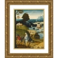 thumbnail image 1 of Follower of Cornelis Massys 12x14 Gold Ornate Wood Frame and Double Matted Museum Art Print Titled - The Flight into Egypt, 1 of 4