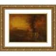 thumbnail image 1 of Follower of Daniel van Heil 18x15 Gold Ornate Wood Frame and Double Matted Museum Art Print Titled - Tobias and the Angel, 1 of 4