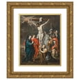 thumbnail image 1 of Follower of Peter Paul Rubens 15x18 Gold Ornate Wood Frame and Double Matted Museum Art Print Titled - The Crucifixion, 1 of 4