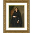 thumbnail image 1 of Follower of Santi di Tito 11x14 Gold Ornate Wood Frame and Double Matted Museum Art Print Titled - Portrait of a Widow, 1 of 4