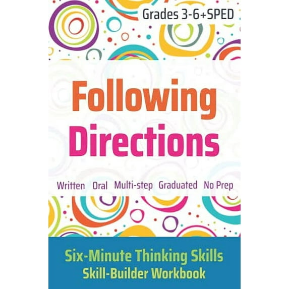 Pre-Owned Following Directions (Grades 3-6 + SPED): Six-Minute Thinking Skills (Paperback) 1775285227 9781775285229