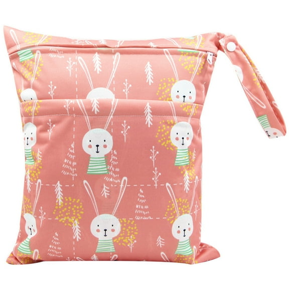 Follure Baby Care Waterproof Reusable Cloth Diaper Bags Travel Wet Dry Nappy Bags Zipper