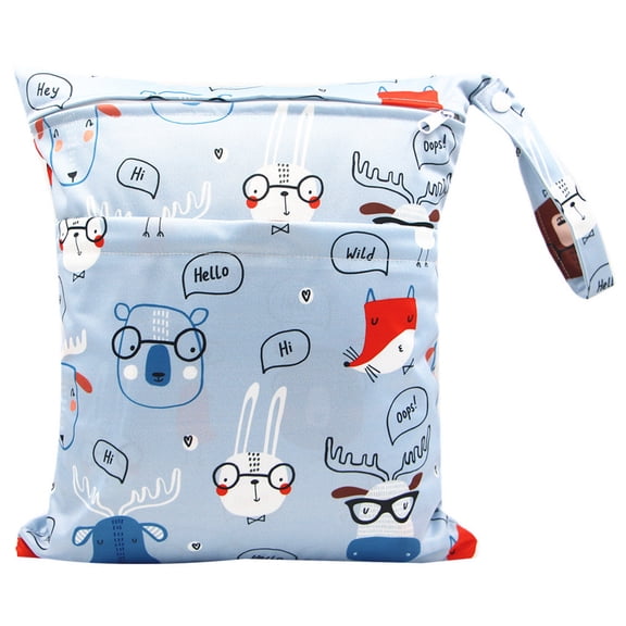 Follure Baby Care Waterproof Reusable Cloth Diaper Bags Travel Wet Dry Nappy Bags Zipper