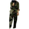 thumbnail image 1 of Casual Jumpsuits Romper for Women Long Sleeves Print Pocket Long Playsuit Button Overalls, 1 of 6
