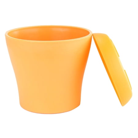 Follure Colourful Mini Plastic Flower Pot Succulent Plant Flowerpot Home Office Decor Orange