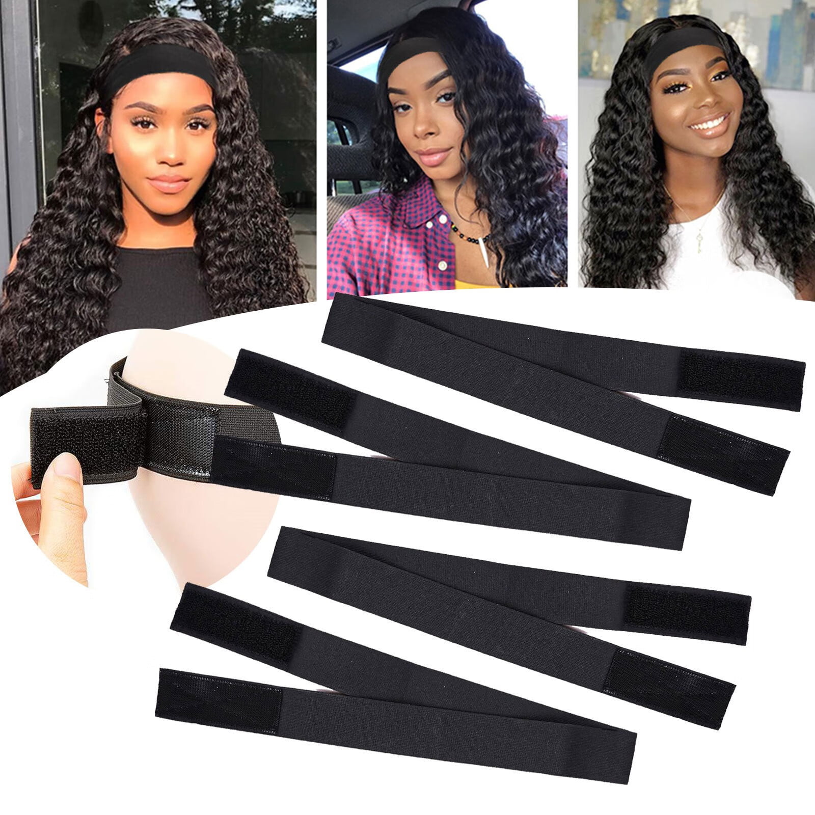 Temu 1pc Elastic Band for Lace Frontal Melt Wig Band Adjustable Lace Melting Band for Wig Edge, Edge Wrap to Lay Edges, Hair Wrap, Hair Bonnet, Hair