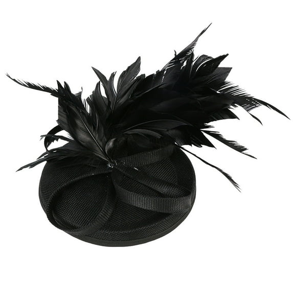 Follure Headbands for Women Feather Fascinators Flower Derby Hat Cute Beads for Wedding Headwear Hair Bands