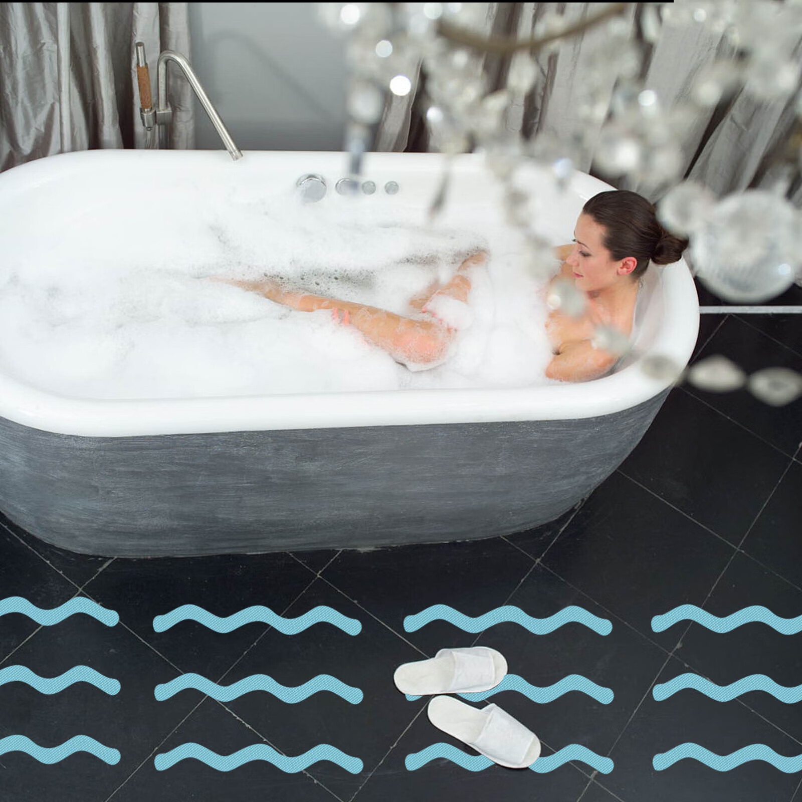 Follure Home Decor Stickers 12Pc Bathtub Stickers NonSlip Bath