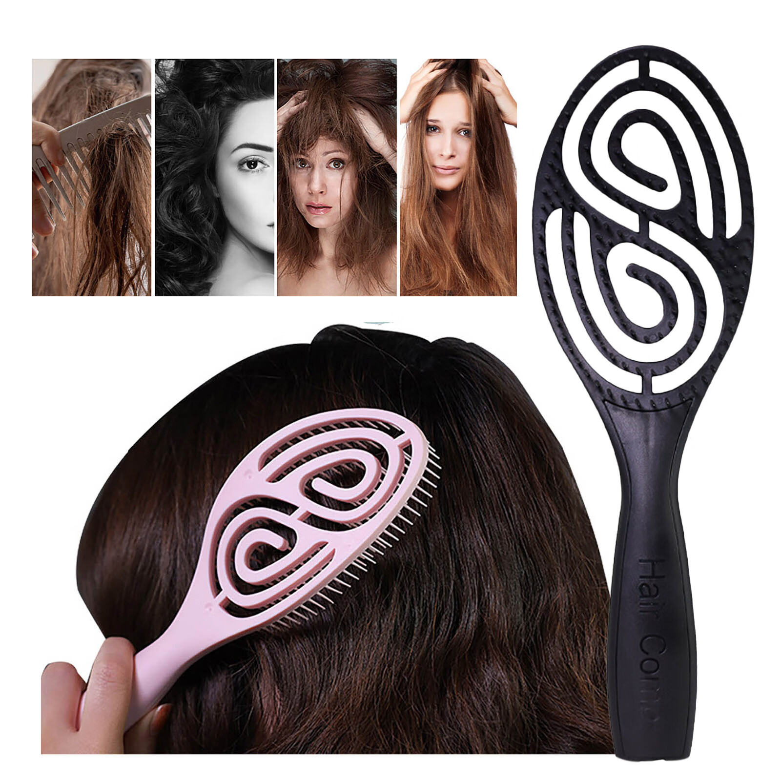 Follure Pro Beauty Tools Hair Brush Hair Scalp Massage Combs Bristle