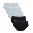thumbnail image 1 of Womens High Waisted Cotton Underwear Soft Smoothing Seamless Briefs Breathable Ladies Panties 5Pack, 1 of 4