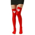 thumbnail image 1 of Follure Womens Thigh High Socks Girls Valentine's Day Sock Heart Love Prints Sock Party Accessories, 1 of 4