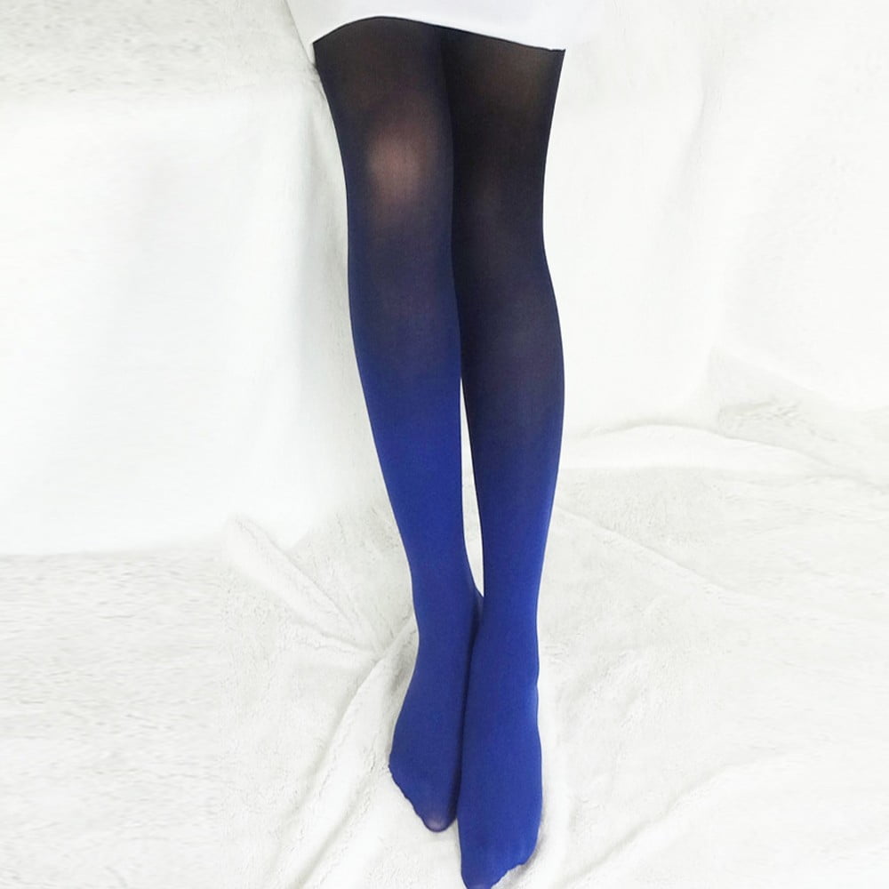Follure Womens Thigh High Socks Vintage Gradual Gradient Change Tights  Stockings Girls Pantyhose Fashion 