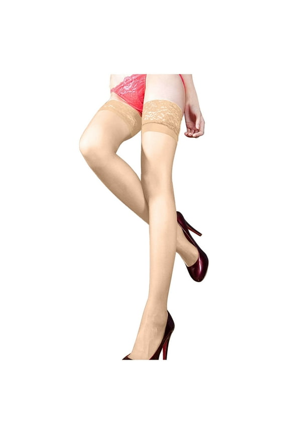 Womens Thigh High Stockings Cheap Sheer Lace Top High Lingerie Stocking