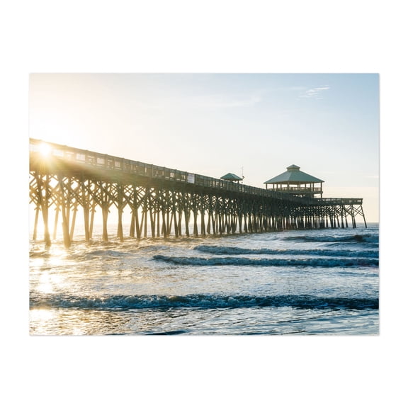 Folly Beach Pier - Charleston South Carolina Photography Unframed Wall Art Print 5 x 7 inches