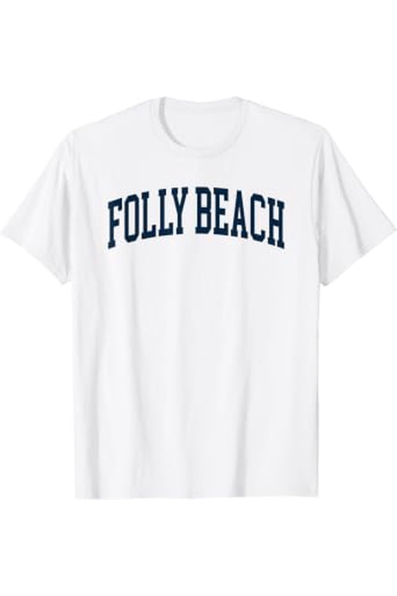 Folly Beach South Carolina Souvenir Retro Preppy Throwback T-Shirt